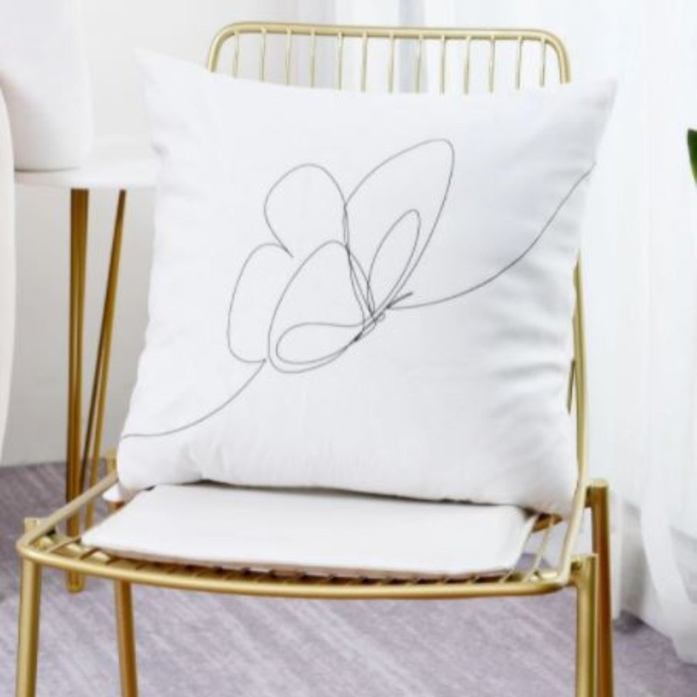 Butterfly throw pillow